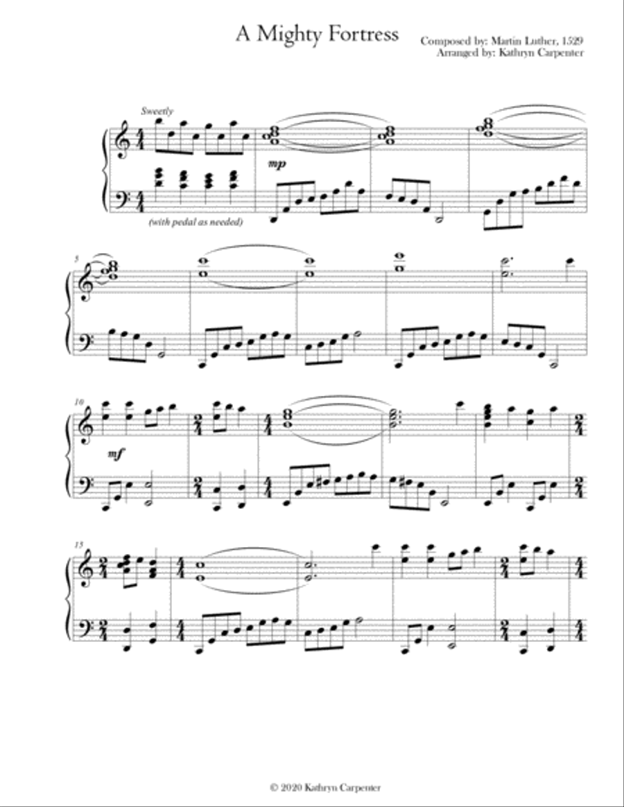 A Mighty Fortress (Advanced Piano) image number null