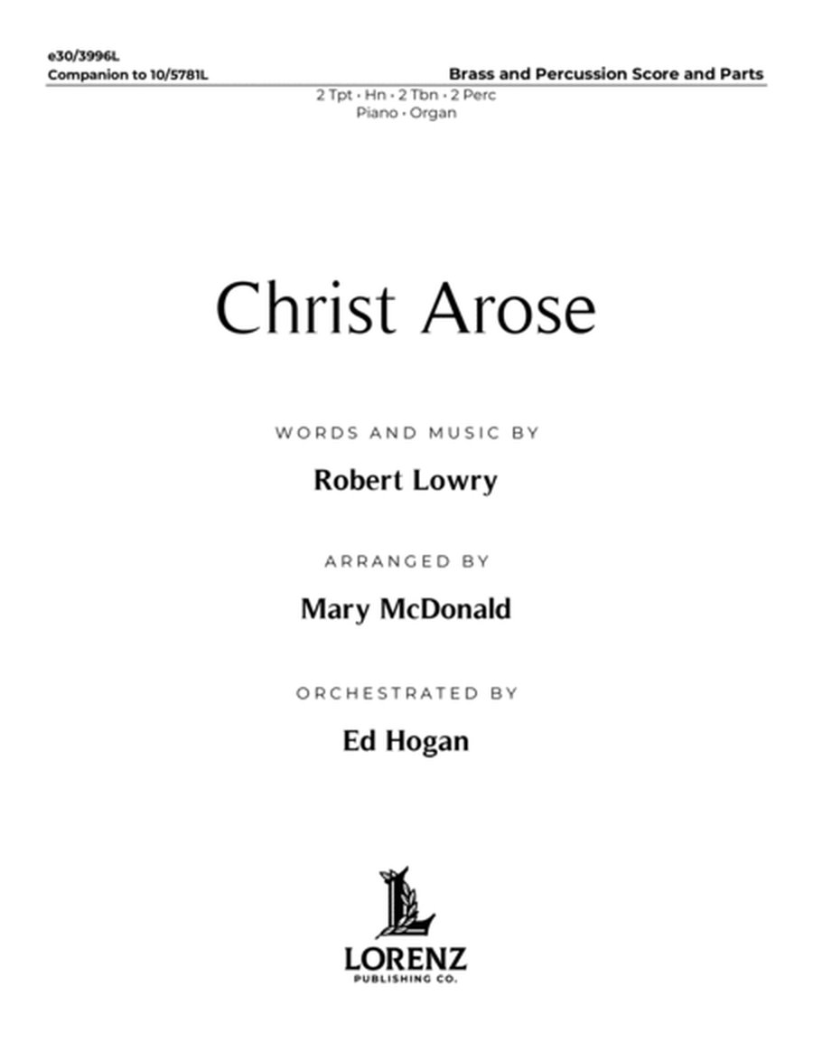 Christ Arose - Downloadable Brass and Percussion Score and Parts