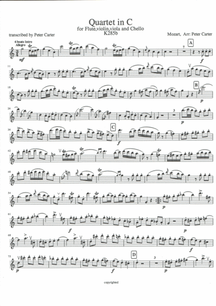 Flute Quartet in Cmaj image number null