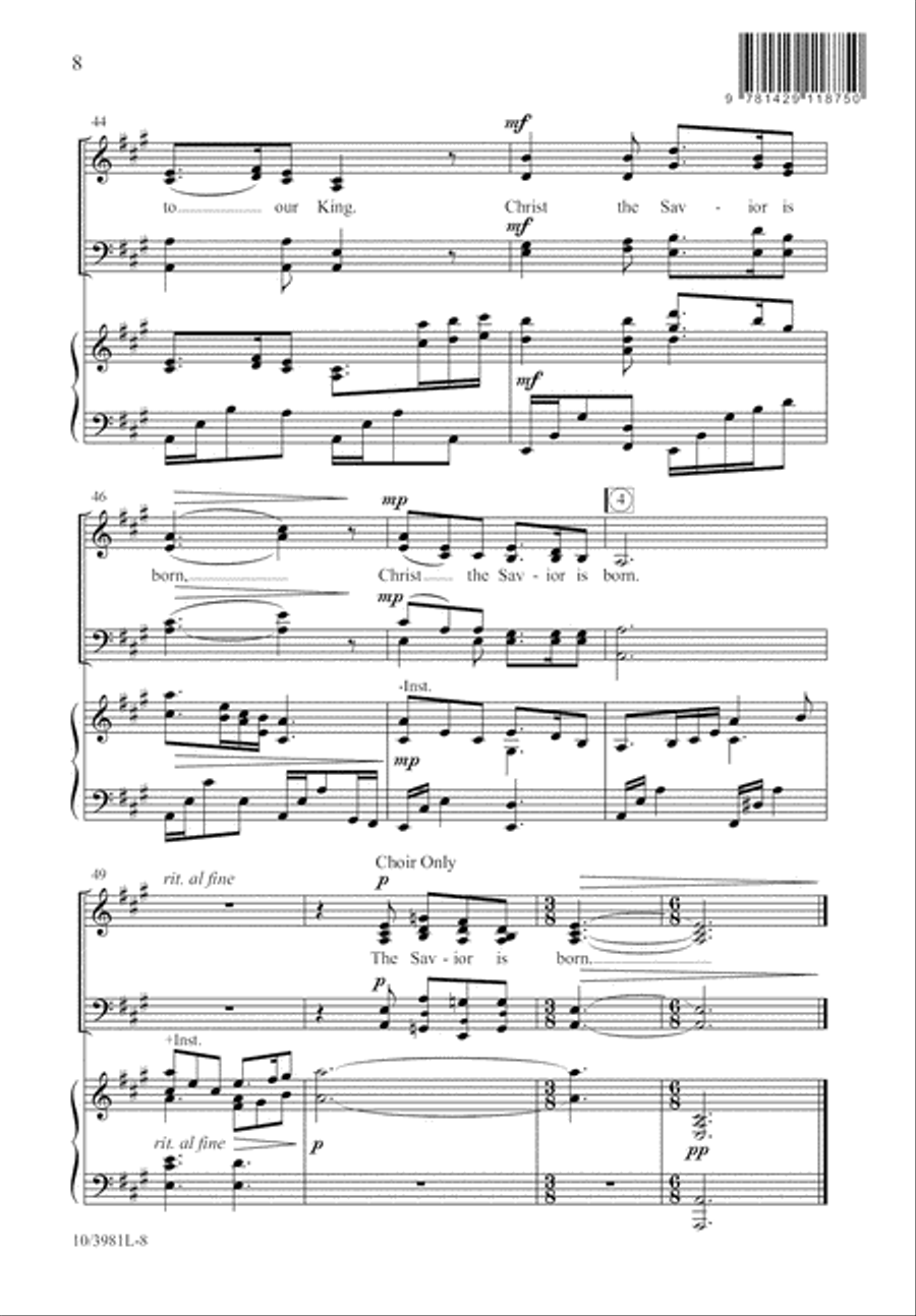 Silent Night, Holy Night 4-Part scores gallery preview page 9