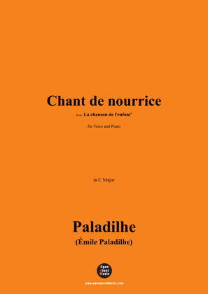 Paladilhe-Chant de nourrice,from 'La chanson de l'enfant',in C Major