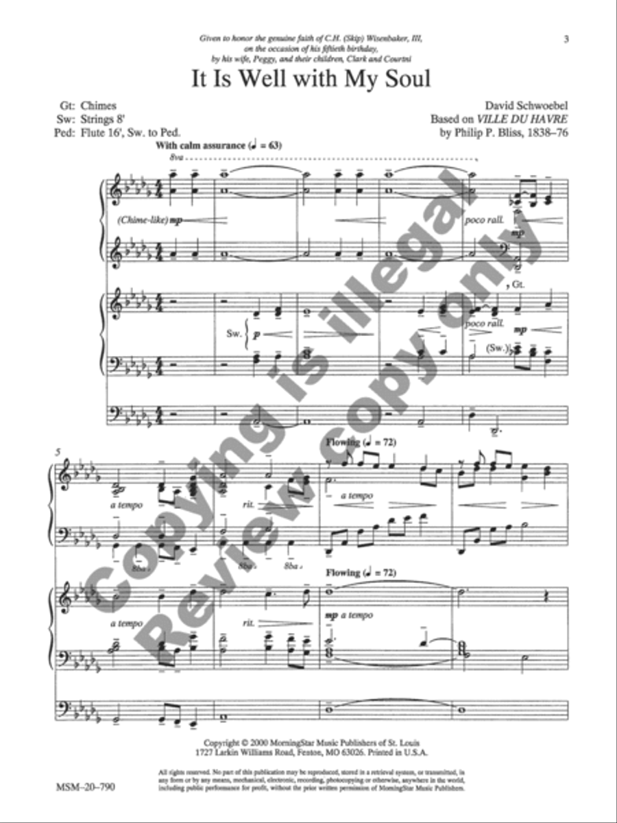 It Is Well with My Soul Organ scores gallery preview page 3