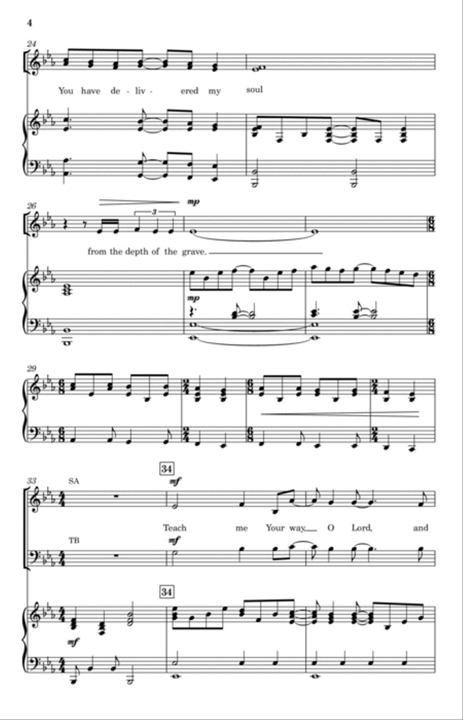 Teach Me Your Way (SATB) 4-Part scores gallery preview page 4