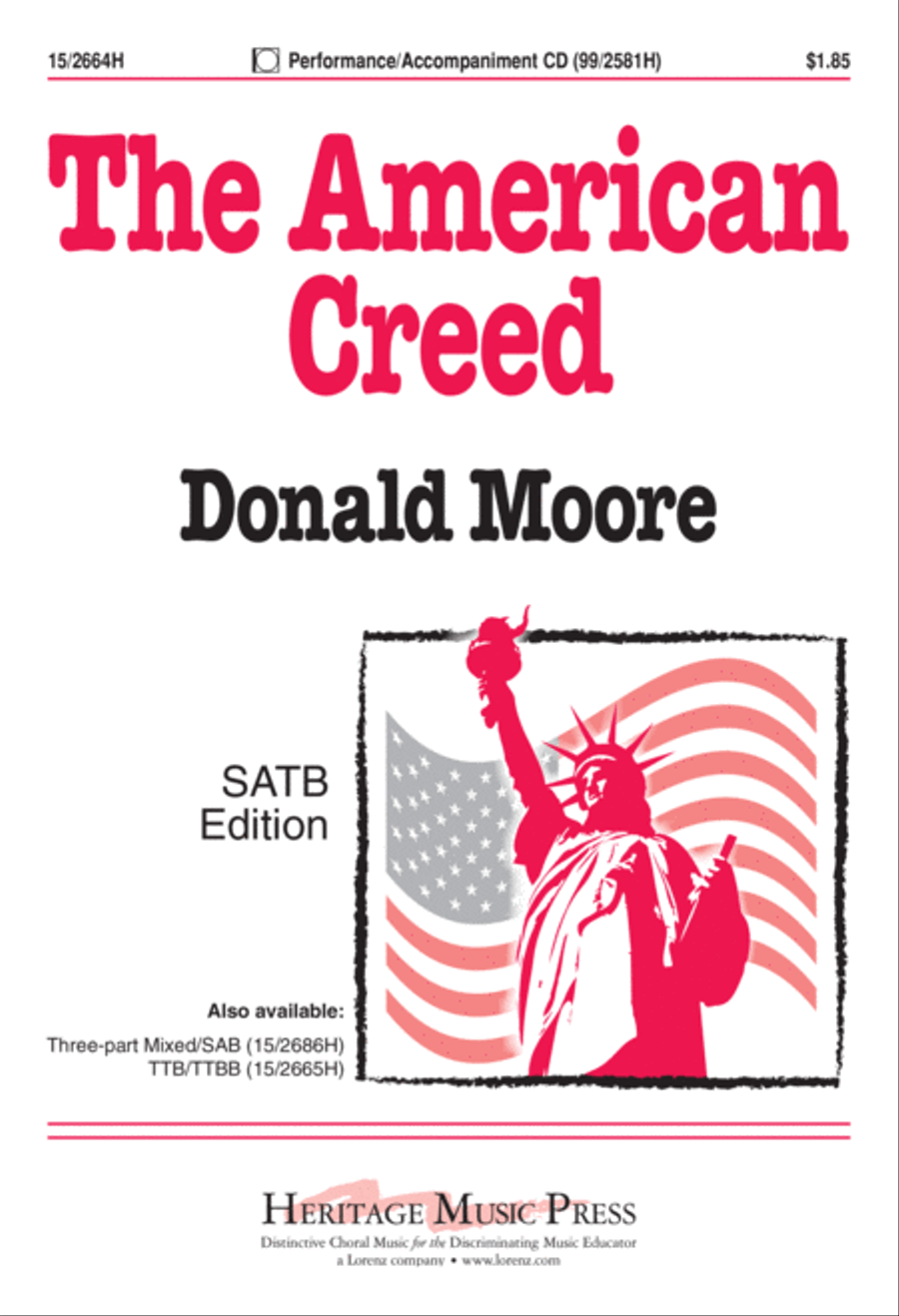 The American Creed 4-Part scores gallery preview page 1
