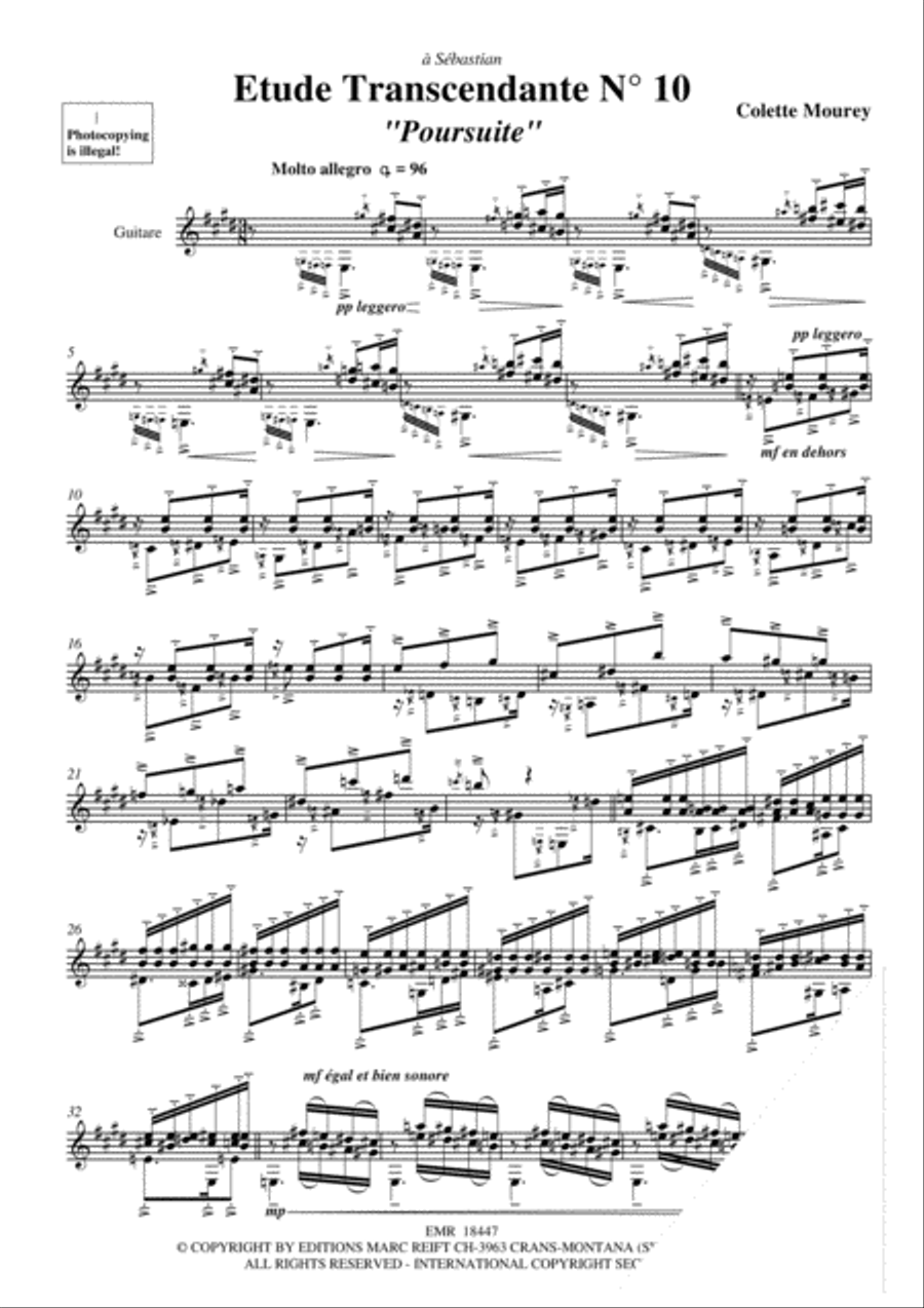 Etude Transcendante No. 10 Classical Guitar scores gallery preview page 3