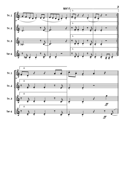 Beat it - Trumpet Quartet image number null