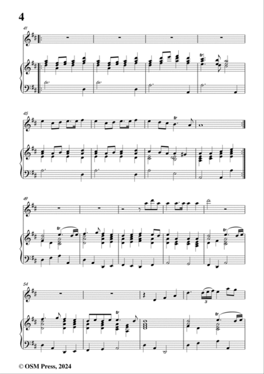 J. Clarke-The Prince of Denmark's March(Trumpet Voluntary),for Trumpet and Organ Trumpet Duet scores gallery preview page 4