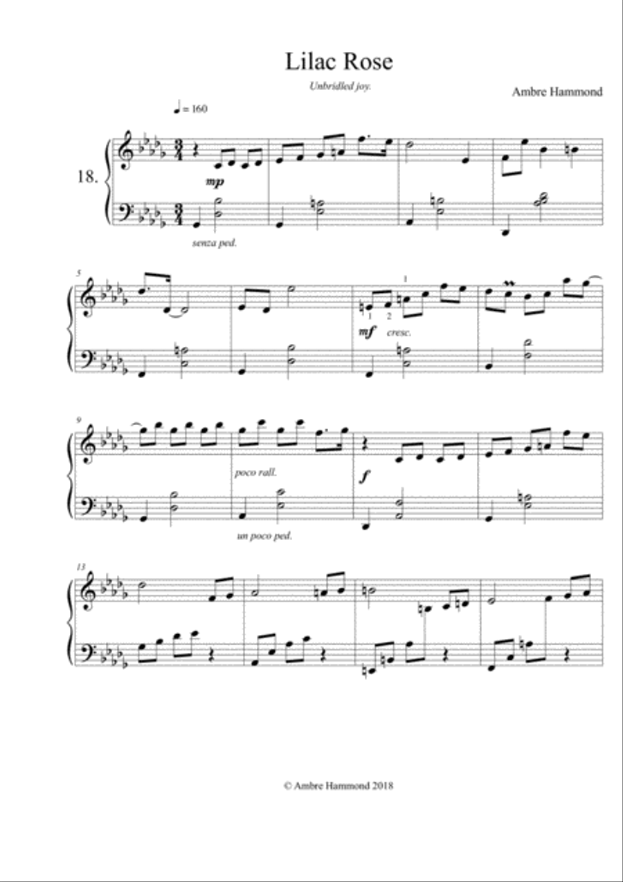 Lilac Rose Lilac Rose Piano Solo scores gallery preview page 1
