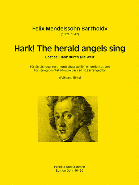 Hark! The herald angels sing (für Streichquartett und Gesang ad lib.) (dt. und engl. Text)