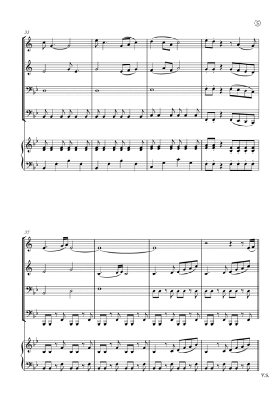 My Girl Brass Quartet scores gallery preview page 5