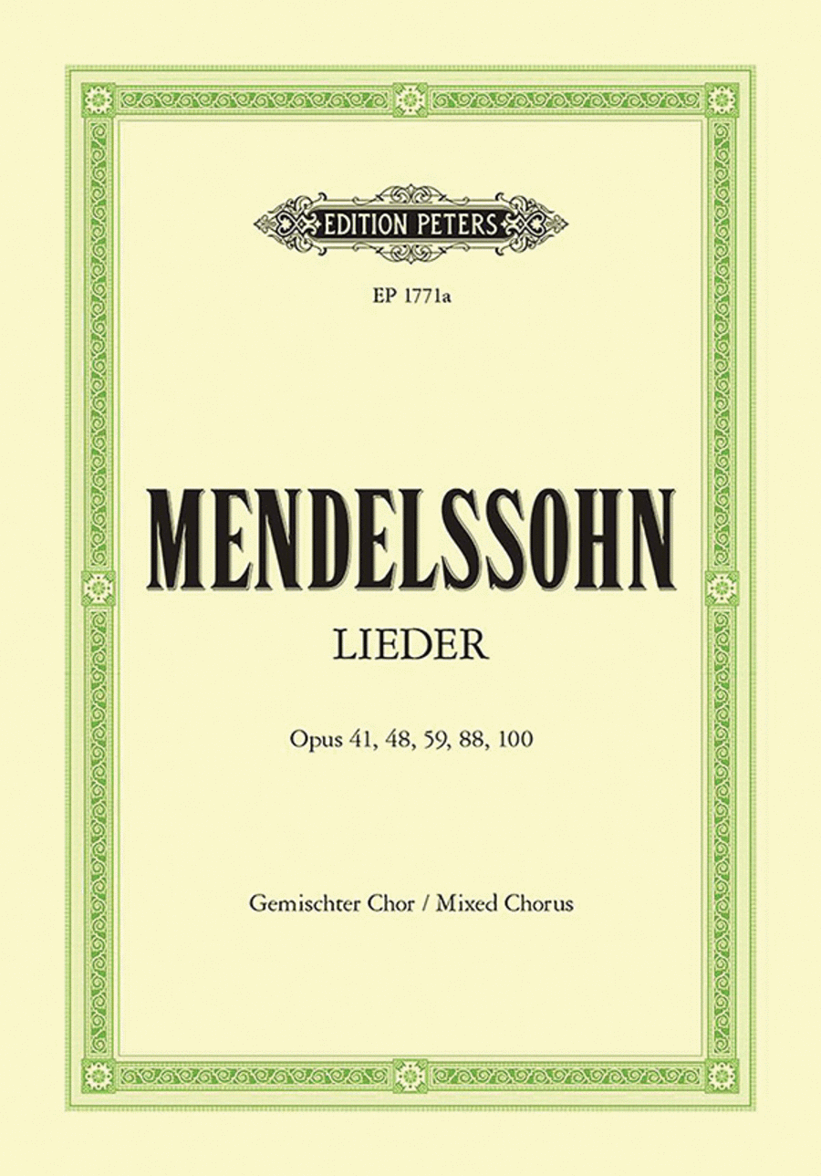 28 Songs for Mixed Choir Opp. 41, 48, 59, 88, 100 4-Part scores gallery preview page 1