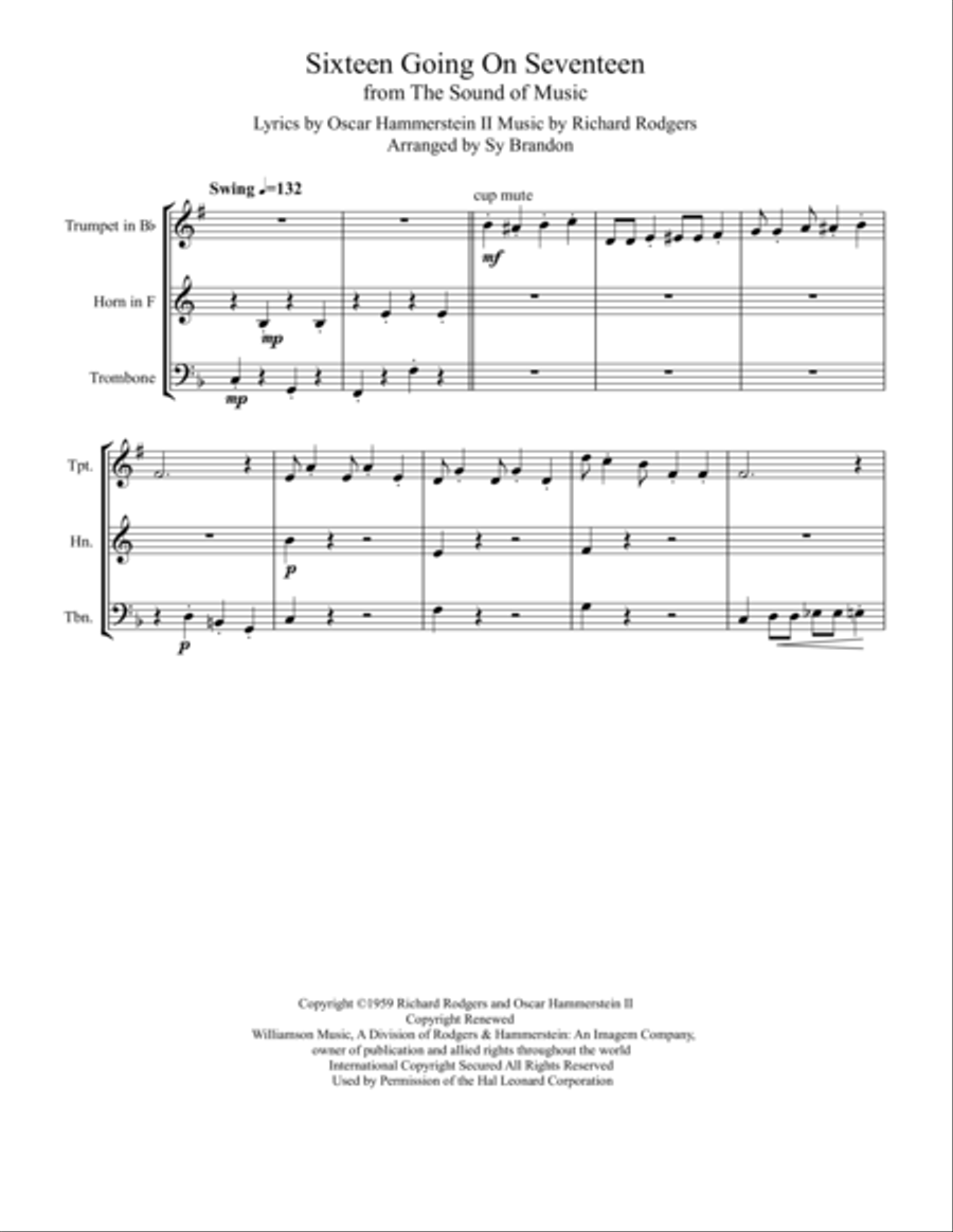 Sixteen Going On Seventeen School and Community scores gallery preview page 1