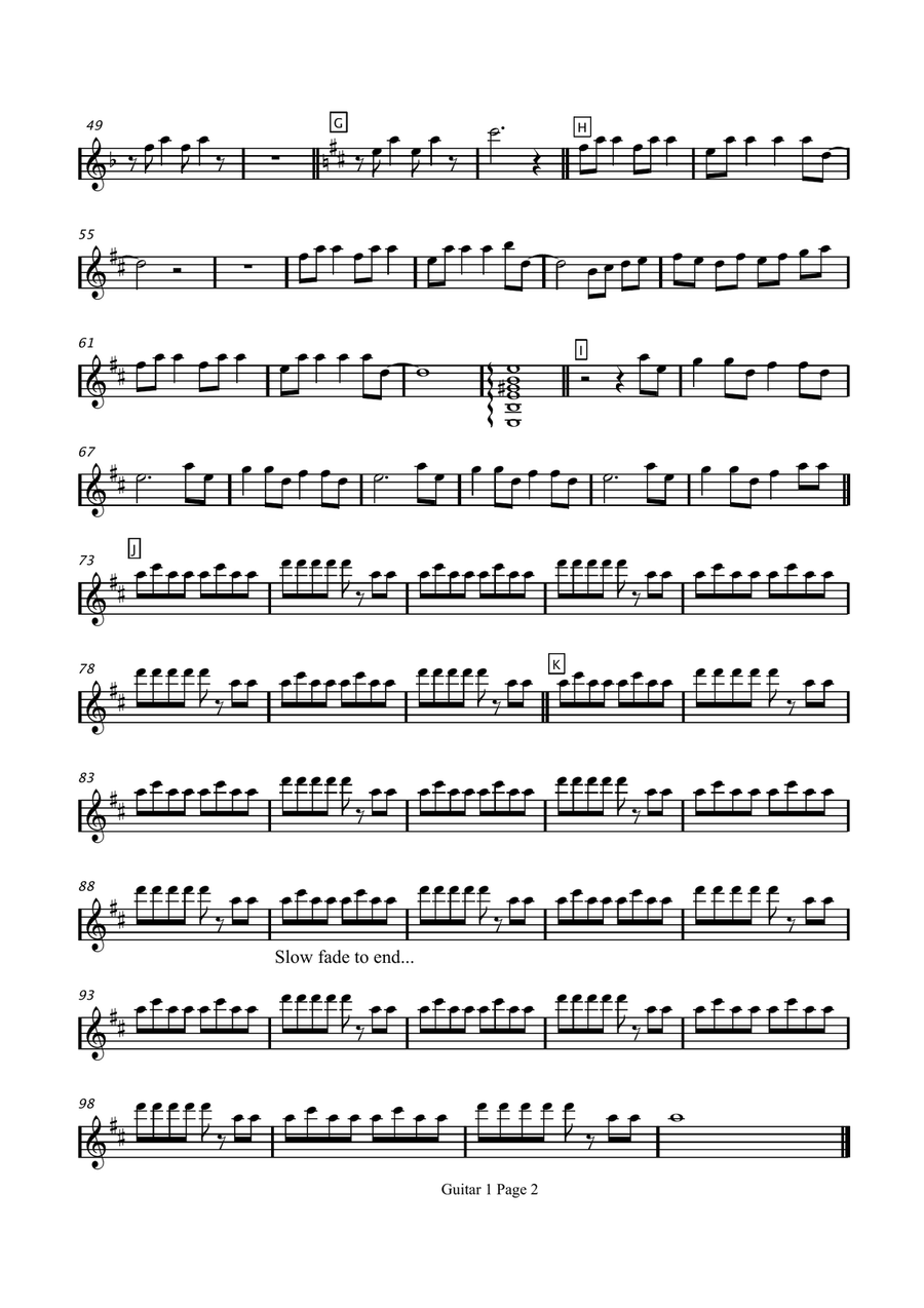 Orinoco Flow Guitar Ensemble scores gallery preview page 4