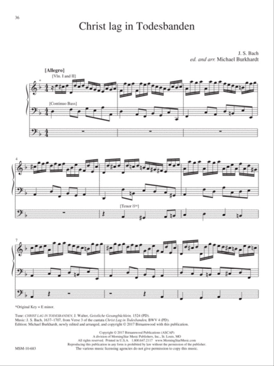 Christ lag in Todesbanden Organ scores gallery preview page 3