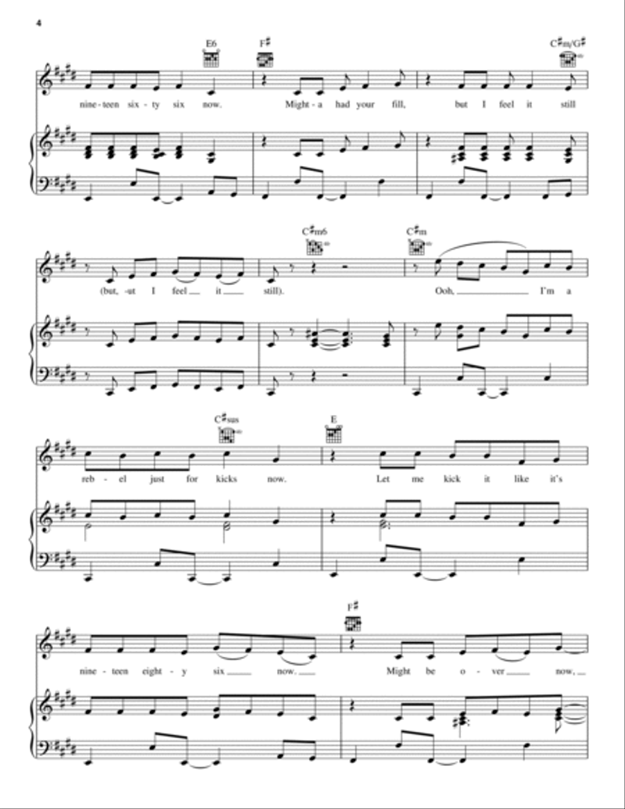 Feel It Still Piano, Vocal, Guitar scores gallery preview page 4