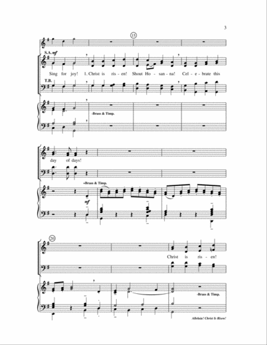 Alleluia! Christ Is Risen! 4-Part scores gallery preview page 3