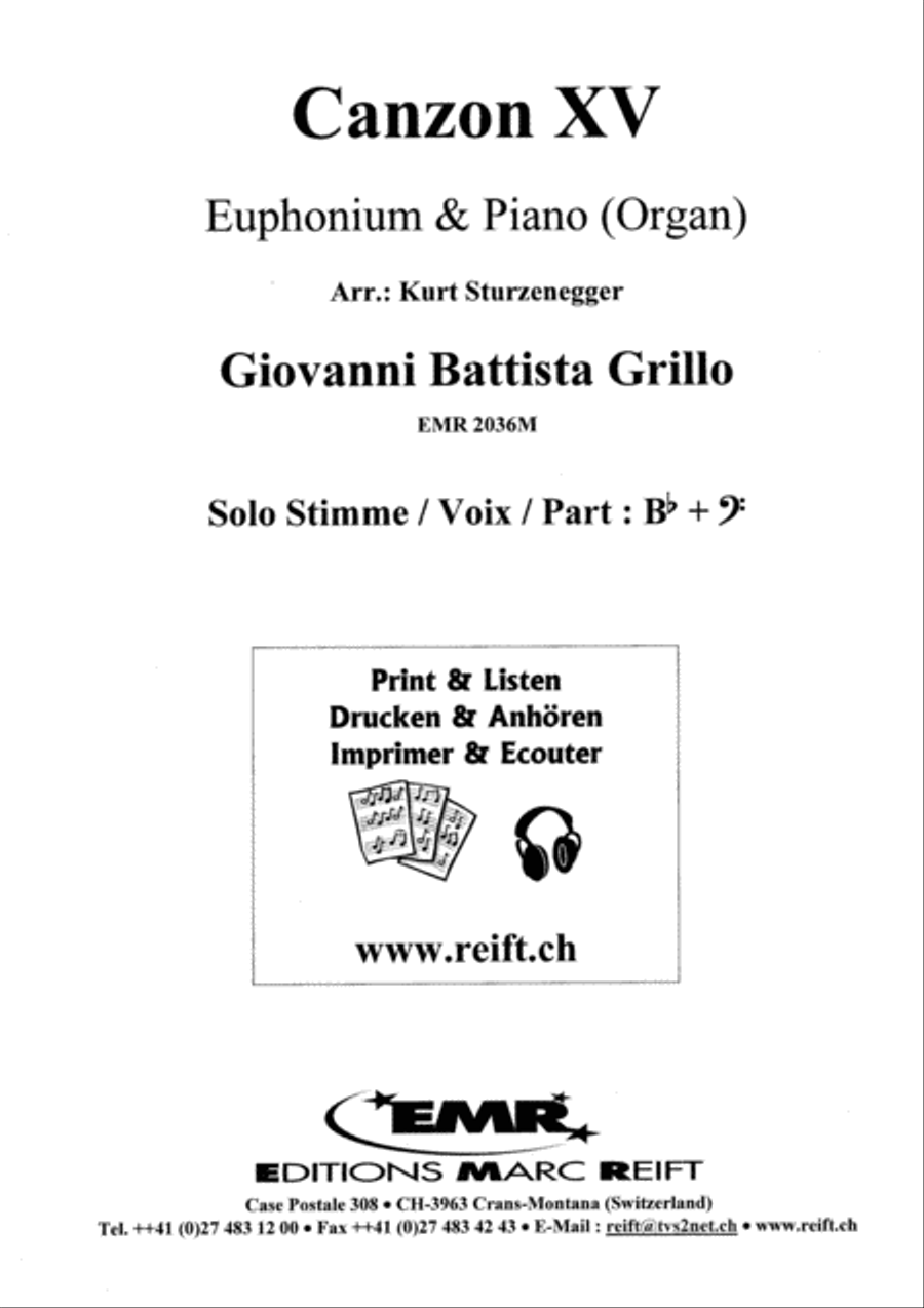 Canzon XV Canzon XV Euphonium scores gallery preview page 2
