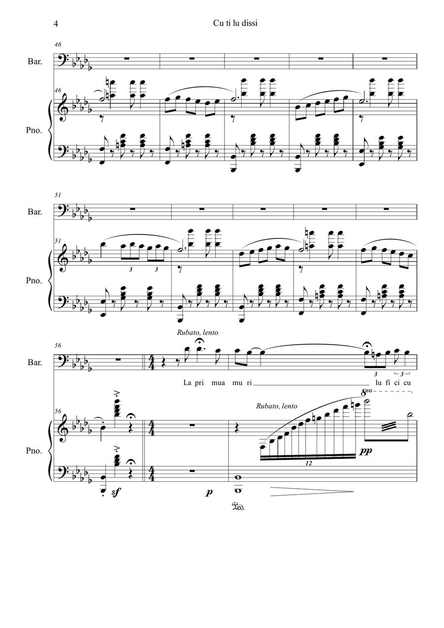 Roberto Alagna - Cu ti lu dissi Baritone Horn TC scores gallery preview page 4