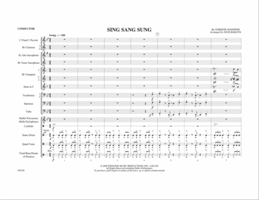 Sing Sang Sung Marching Band scores gallery preview page 2