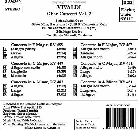 Oboe Concertos Vol. 2 image number null