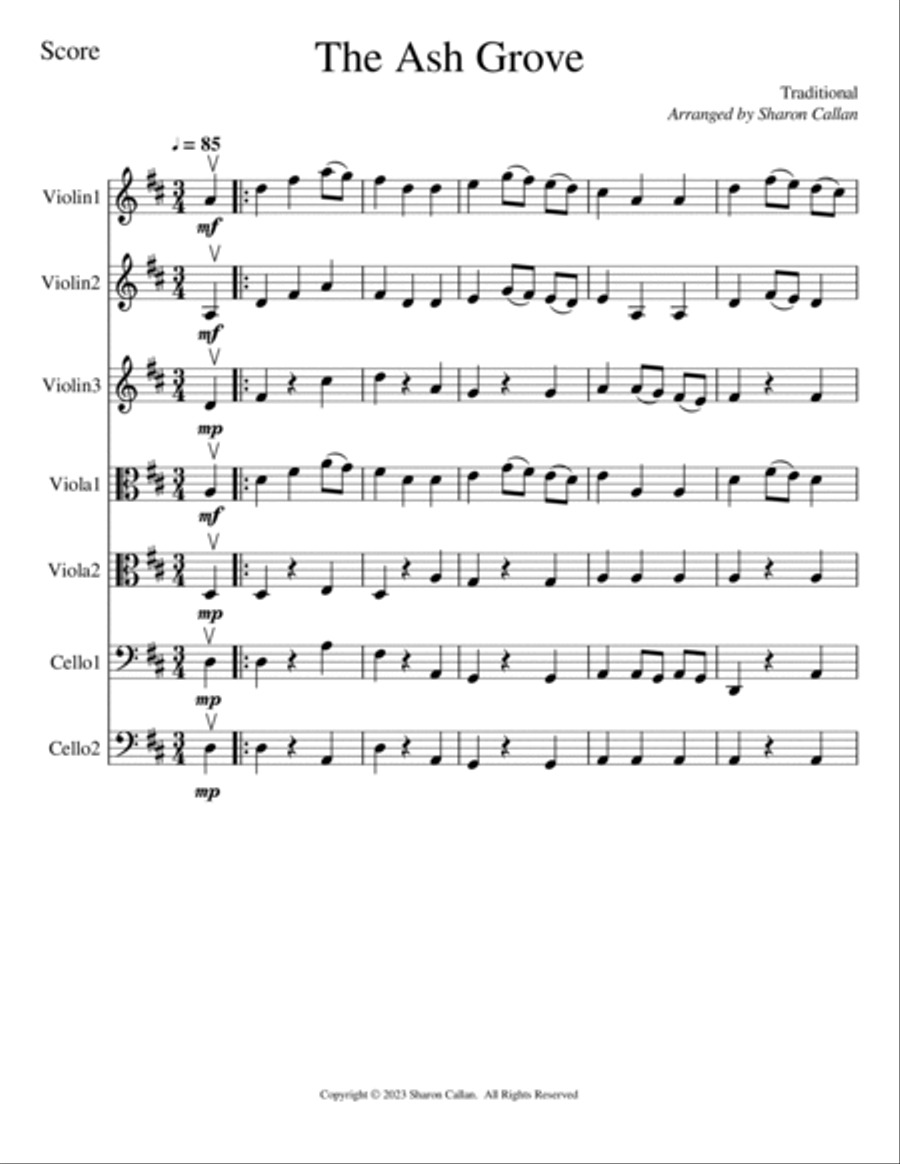 The Ash Grove Cello scores gallery preview page 2