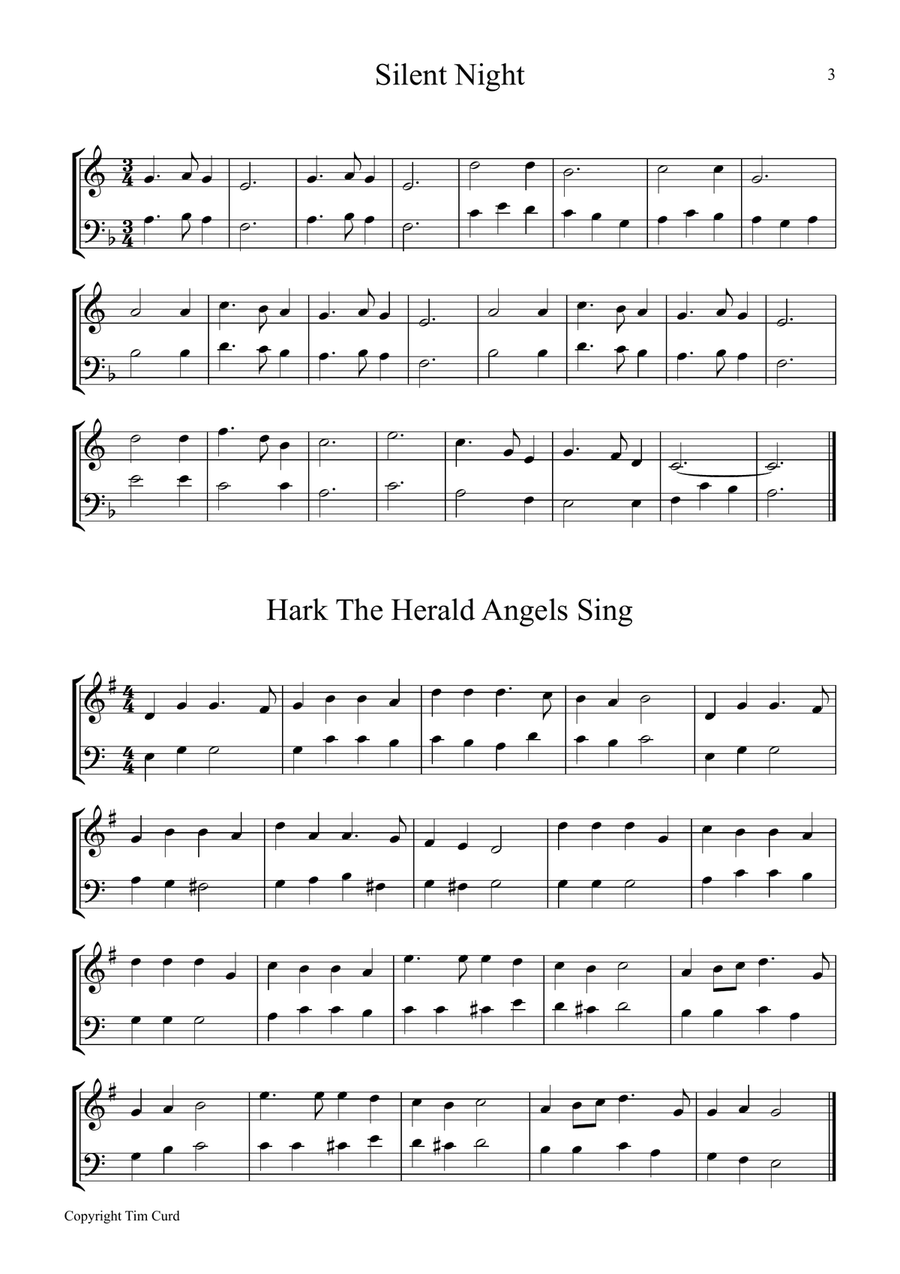 8 Christmas Duets For Horn in F and Trombone in C Brass Duet scores gallery preview page 3