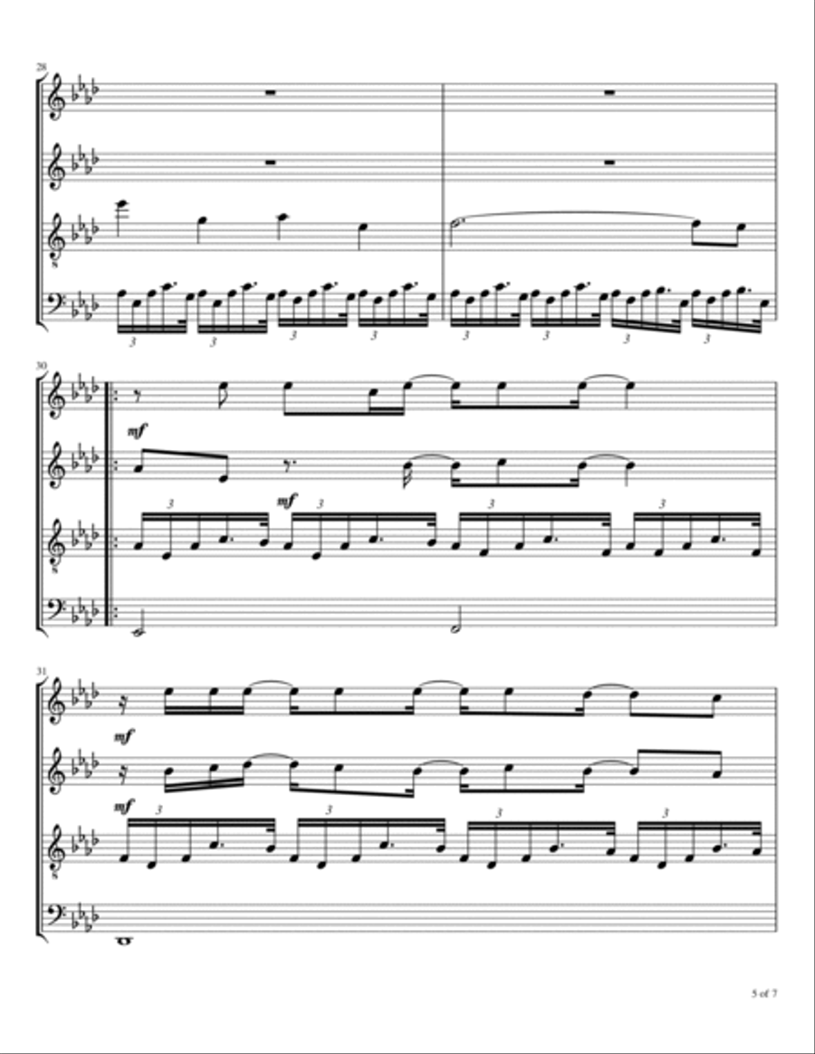 Sparrows Woodwind Quartet scores gallery preview page 6