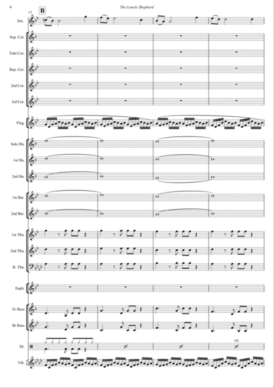 The Lonely Shepherd (Der Einsame Hirte) Brass Band scores gallery preview page 4