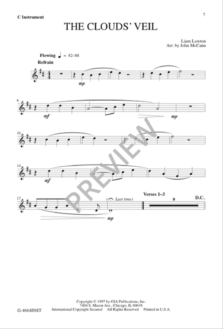 The Clouds' Veil 4-Part scores gallery preview page 9