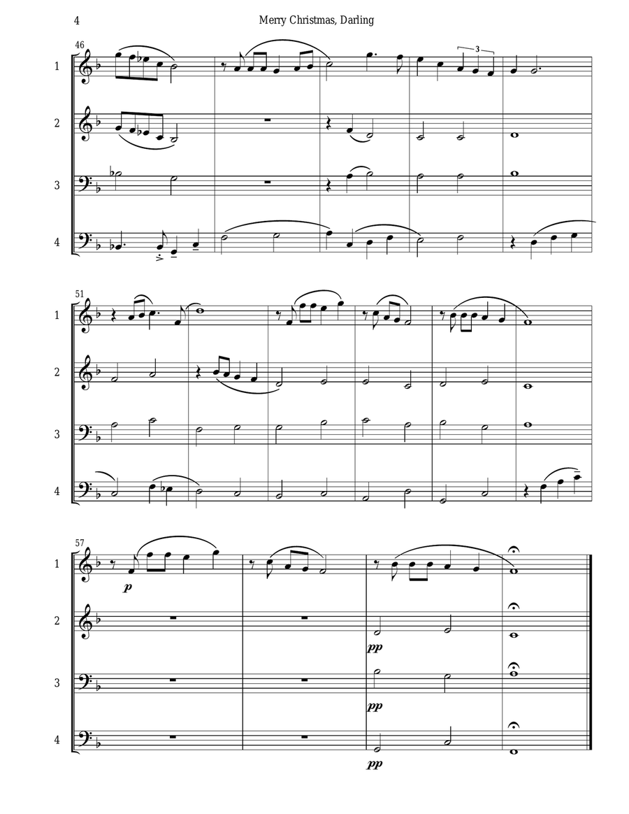 Merry Christmas, Darling Viola scores gallery preview page 5