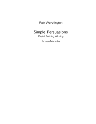 Simple Persuasions – for marimba