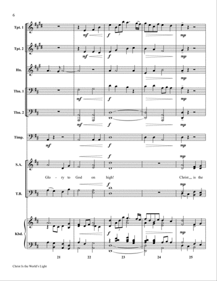 Christ Is the World's Light Choir scores gallery preview page 6