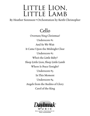 Book cover for Little Lion, Little Lamb - Cello