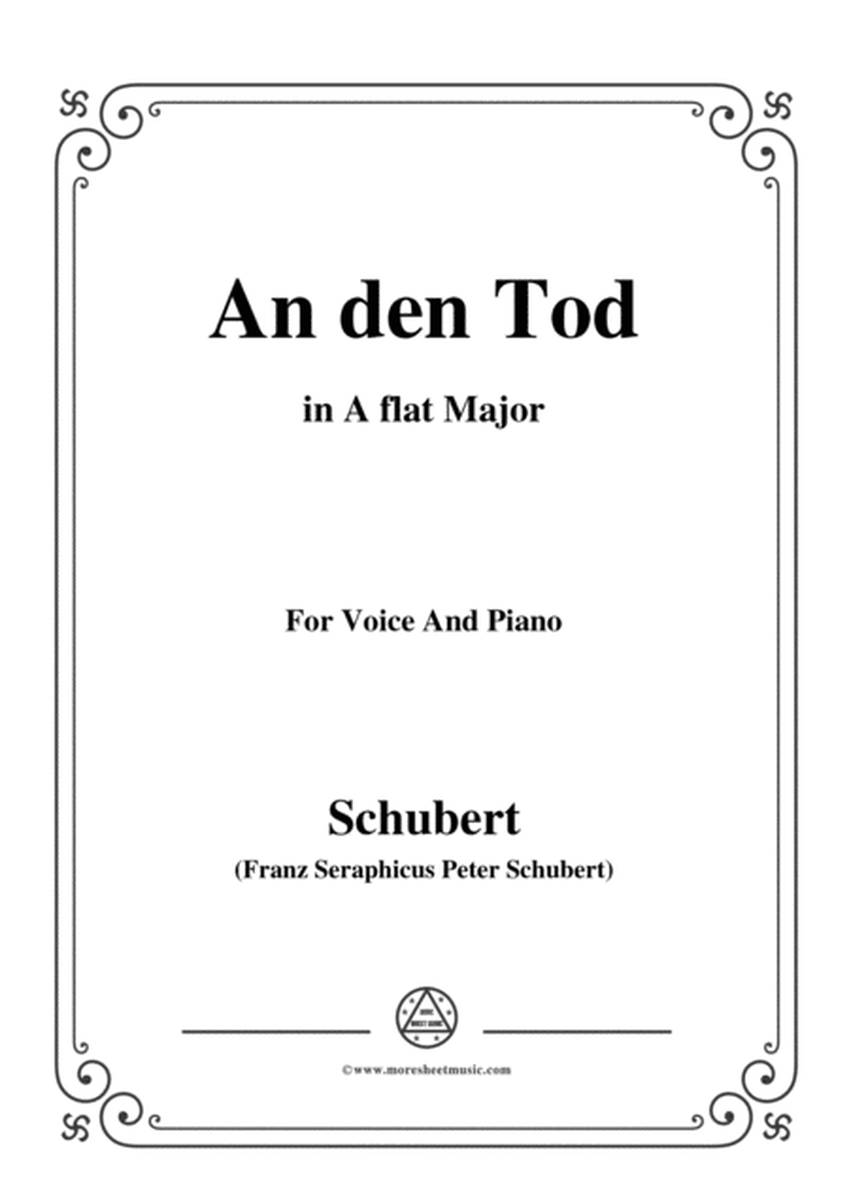 Schubert-An den Tod,in A flat Major,for Voice&Piano image number null
