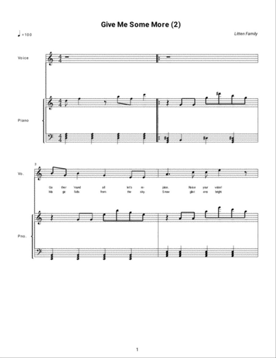 Give Me Some More Choir scores gallery preview page 1