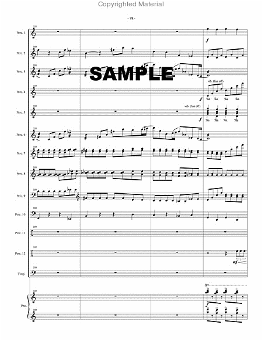 Concerto for Percussion Ensemble Percussion Ensemble scores gallery preview page 9