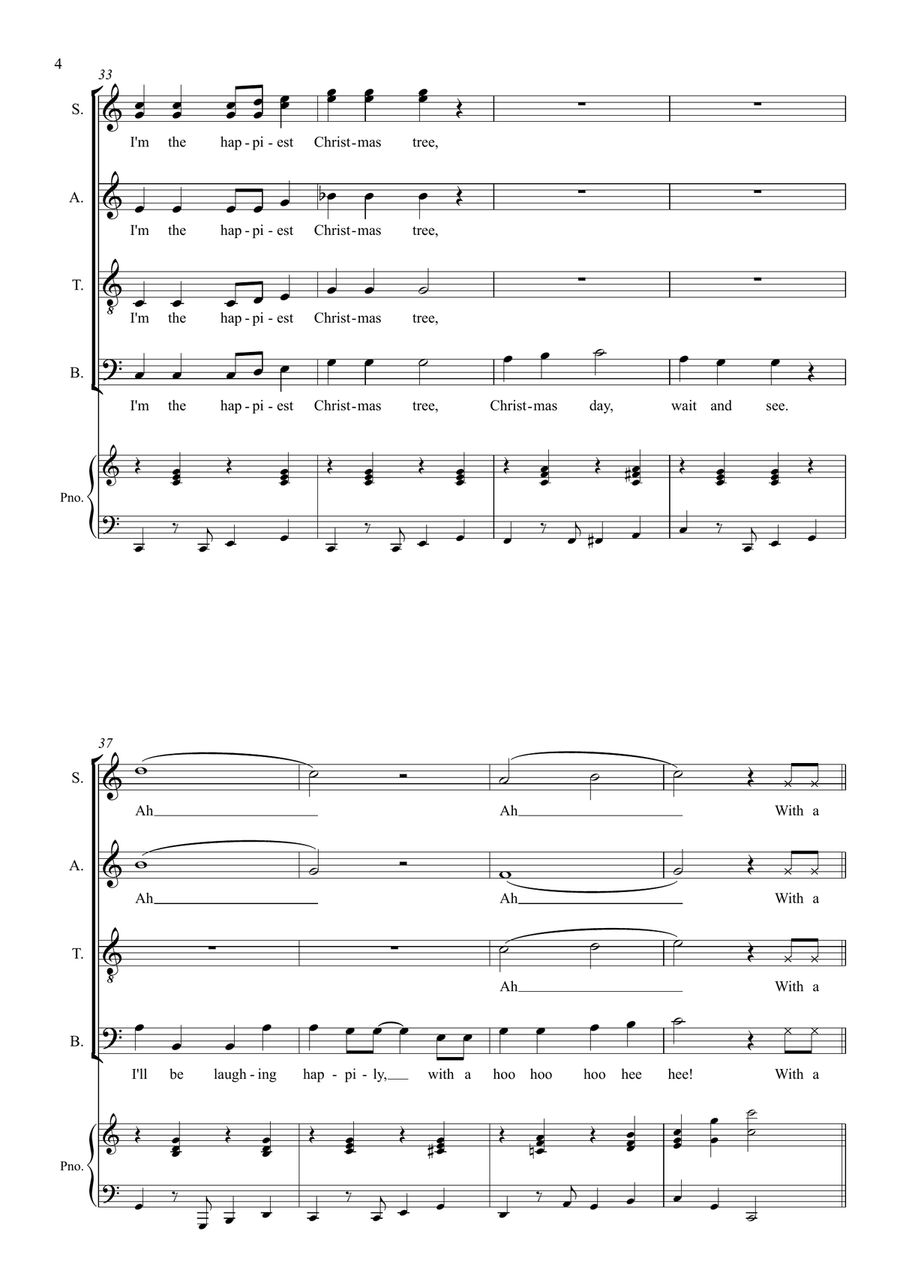 The Happiest Christmas Tree 4-Part scores gallery preview page 4