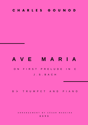 Ave Maria by Bach/Gounod - Bb Trumpet and Piano (Full Score and Parts)