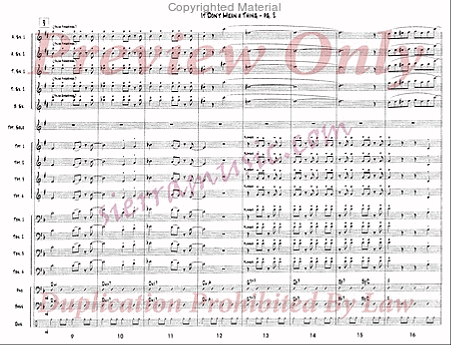 It Don't Mean a Thing If It Ain't Got That Swing Jazz Ensemble scores gallery preview page 3