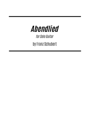 Abendlied (for Solo Guitar)