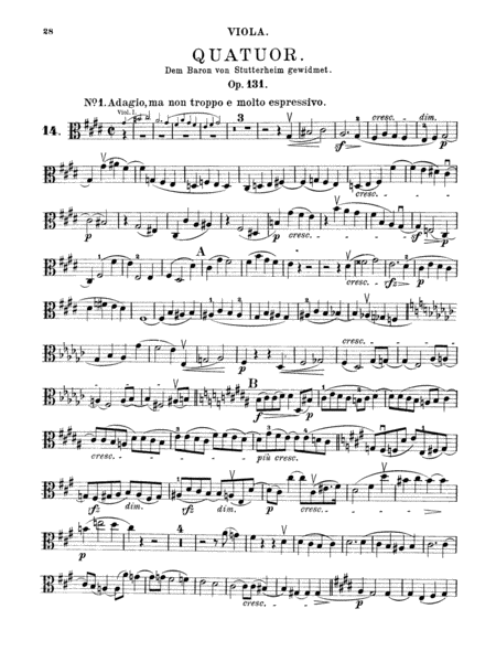 Beethoven: String Quartet, Op. 131 No. 14