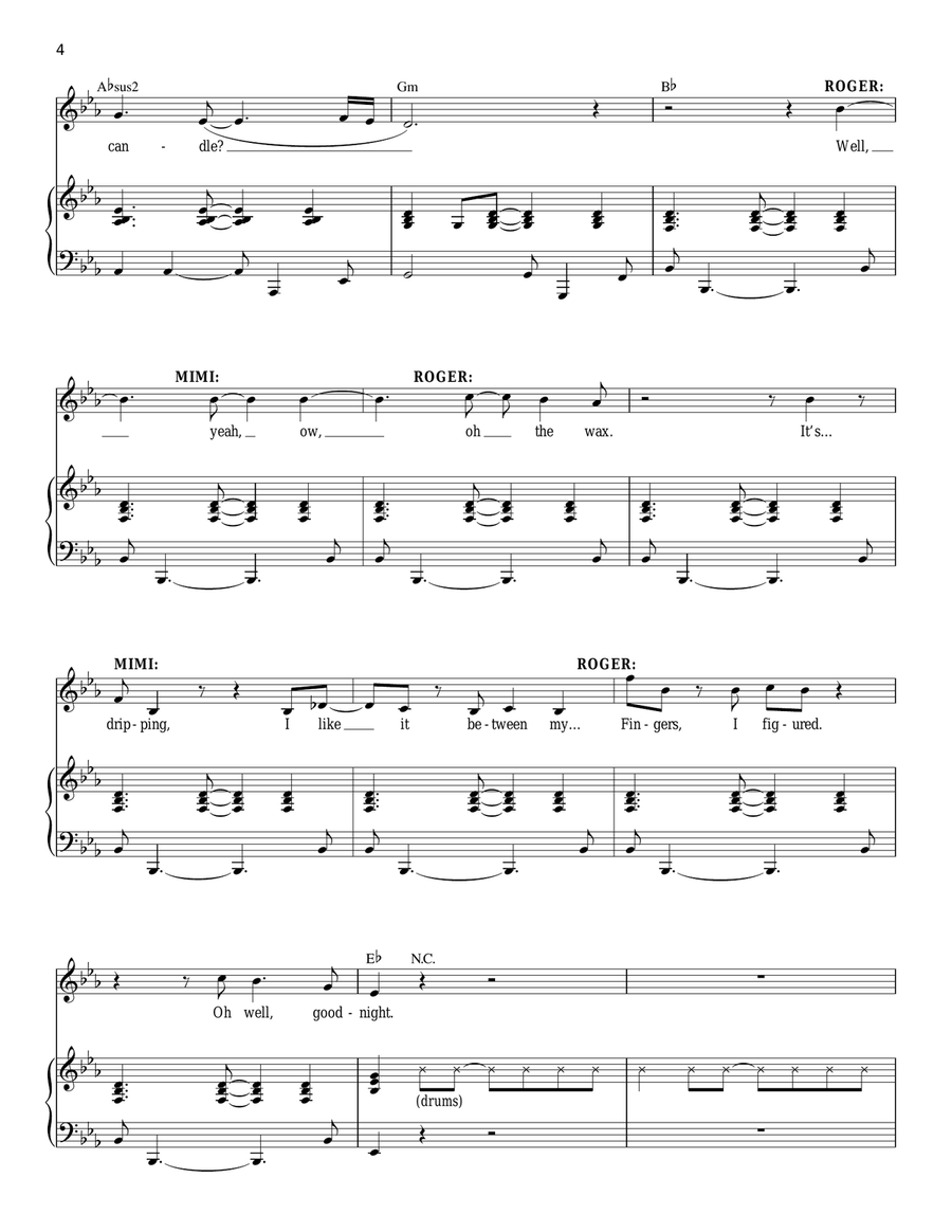 Light My Candle Piano, Vocal scores gallery preview page 4