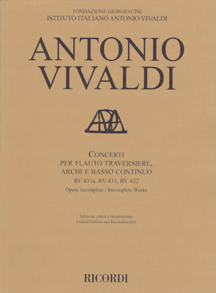 Concerti Rv 431a, 431, 432 Transversal (Modern) Flute, Strings