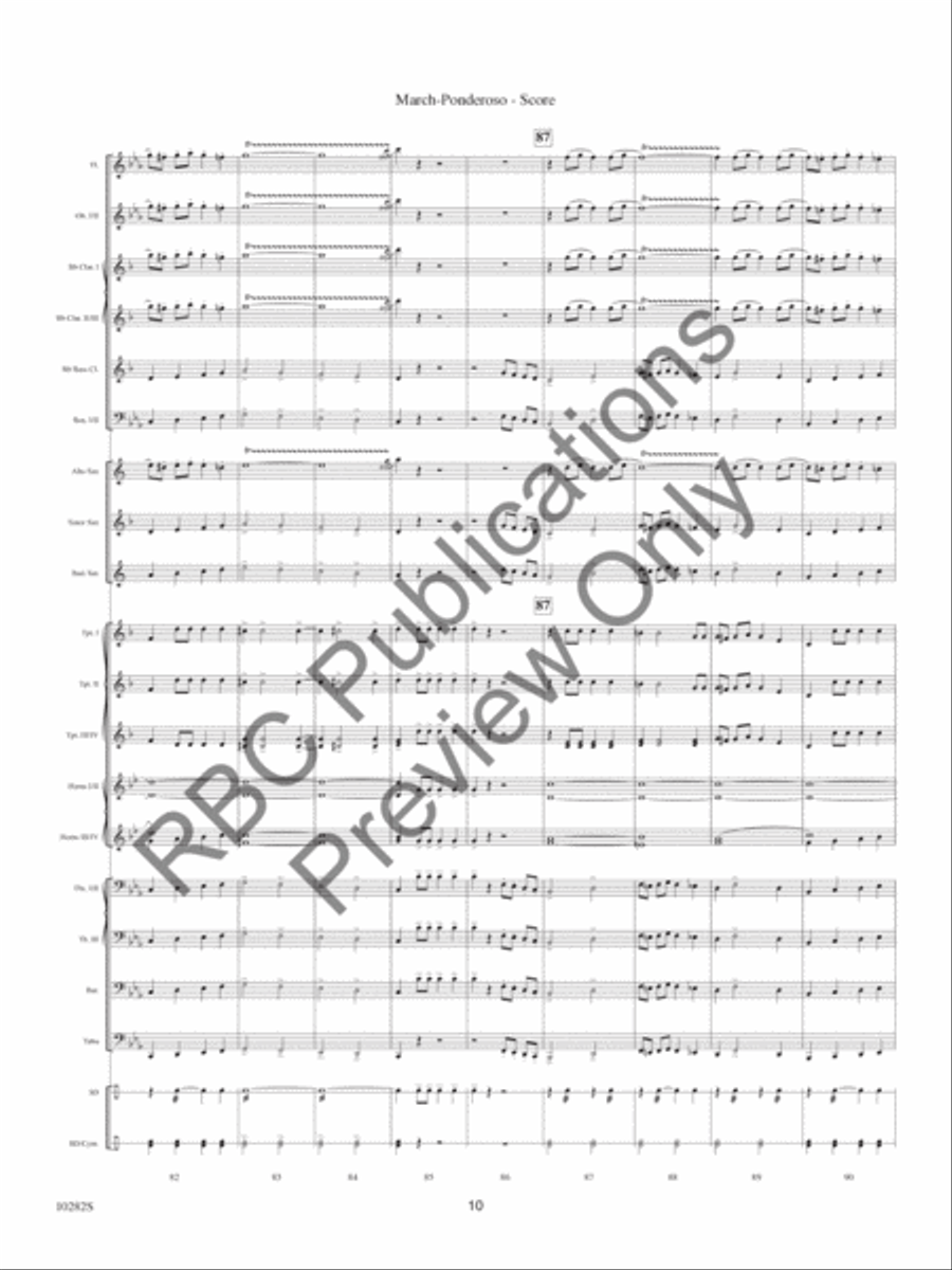 March - Ponderoso March - Ponderoso Concert Band scores gallery preview page 12