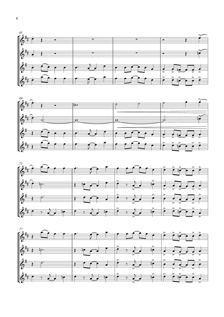Walk Like An Egyptian by The Bangles Woodwind Quartet - Digital Sheet Music page 6