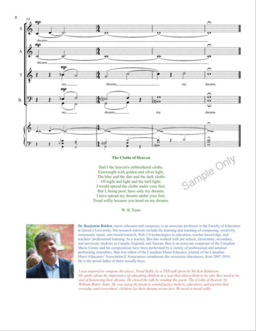 Tread Softly 4-Part scores gallery preview page 8