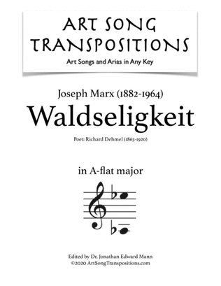 MARX: Waldseligkeit (transposed to A-flat major)