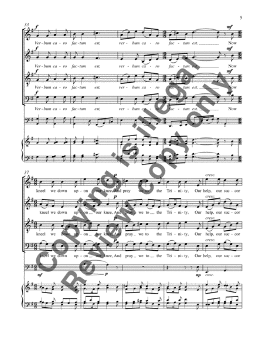 It Fell Upon the High Midnight 4-Part scores gallery preview page 9