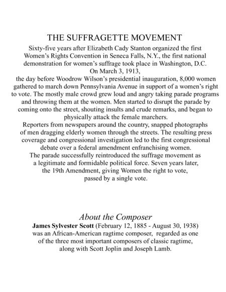 The Suffragette Waltz for Clarinet Quartet image number null