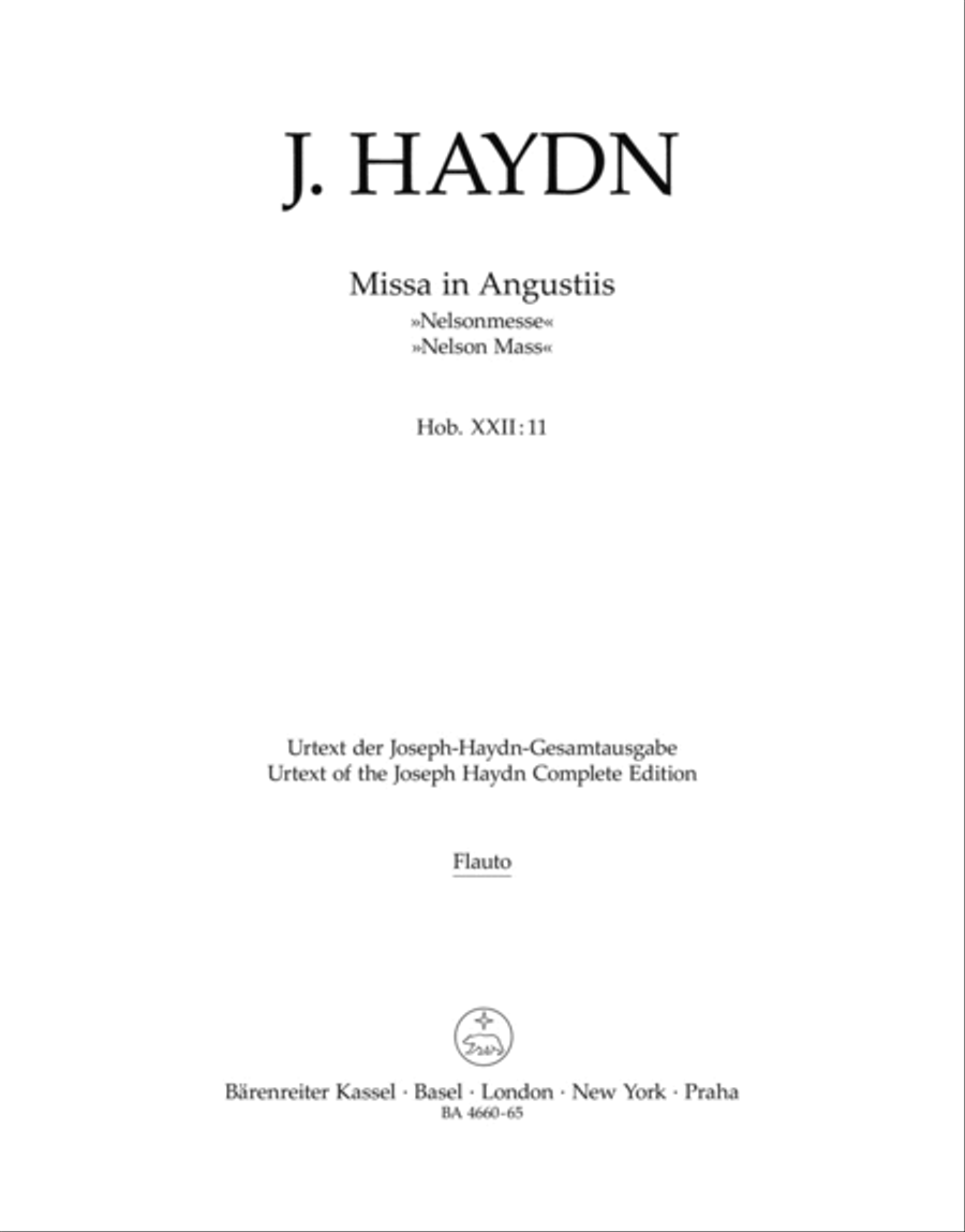 Missa in angustiis Hob.XXII:11 'Nelson Mass' Bassoon scores gallery preview page 1